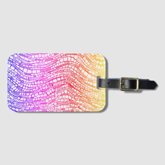 Abstract Pen & Ink Geometric Shapes ラゲッジタグ (正面横)