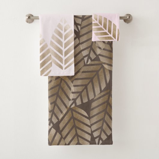 Abstract Pine Cones Of Copper And Platinum Pattern バスタオルセット (インサイチュ)