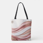 Abstract Pink and Gold Glitter Waves Tote Bag トートバッグ (裏面)