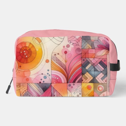 Abstract Pink Colorful Geometric Design ドップキット (裏面)