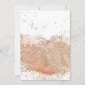 Abstract Pink Elements Sweet Baby Girl Baby Shower 招待状 (裏面)