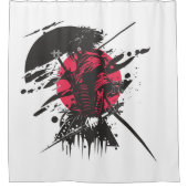 Abstract Pink Elephant Shower Curtain | Modern Bla シャワーカーテン (正面)