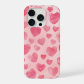 Abstract Pink Hearts Background Love Phone Case iPhoneケース (裏面)