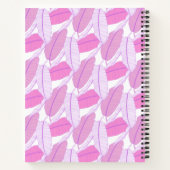 Abstract Pink Purple Tropical Palm Leaf Monogram ノートブック (裏面)