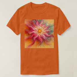 Abstract Pink Sun Rays Landscape Tシャツ