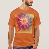Abstract Pink Sun Rays Landscape Tシャツ (正面)