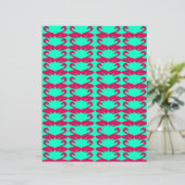 Abstract Pink Swan on Teal scrapbook paper (スタンド正面)