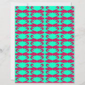 Abstract Pink Swan on Teal scrapbook paper (正面)
