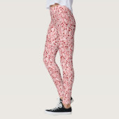 Abstract Pink to Red Loops - No Text Option レギンス (左)