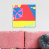 Abstract Pink Windmill Canvas Print キャンバスプリント (インサイチュ (リビング))