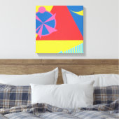Abstract Pink Windmill Canvas Print キャンバスプリント (インサイチュ (寝室))