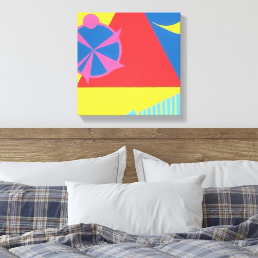 Abstract Pink Windmill Canvas Print キャンバスプリント (インサイチュ (寝室))