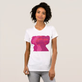 Abstract pink woman silouette T-chirt Tシャツ (正面フル)