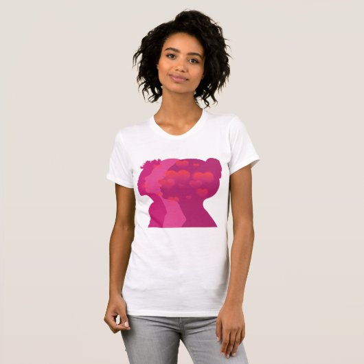 Abstract  pink woman silouette T-chirt Tシャツ (正面フル)