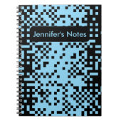 Abstract Pixel Effect Pattern Notebook ノートブック (正面)