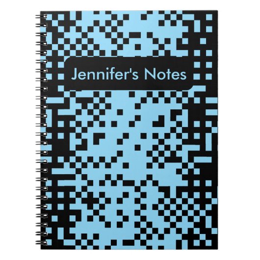 Abstract Pixel Effect Pattern Notebook ノートブック (正面)