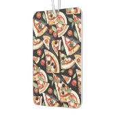 Abstract Pizza Slices On A Black Background カーエアーフレッシュナー (左)