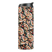 Abstract Pizza Slices On A Black Background タンブラー (回転左)