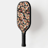 Abstract Pizza Slices On A Black Background ピックルボールラケット (左)