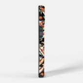 Abstract Pizza Slices On A Black Background iPhoneケース (右側面)