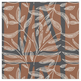 abstract plants - Dotted geometric texture  ファブリック