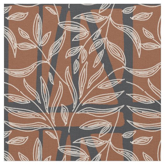 abstract plants - Dotted geometric texture  ファブリック (クローズアップ)