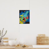 Abstract Playground of Colored Shapes Print ポスター (キッチン)