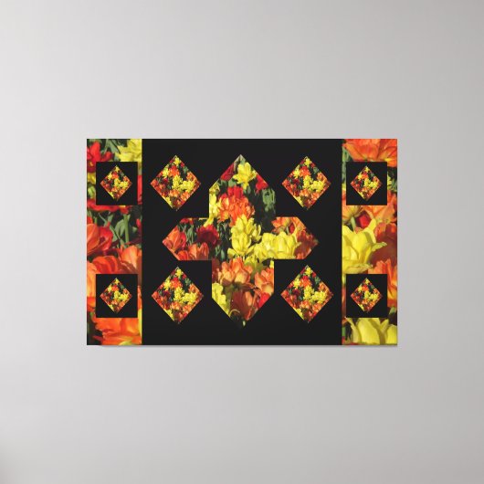 Abstract Plus Sign Carnation Canvas Art (60 X 40) キャンバスプリント (正面)