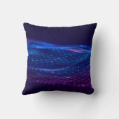 Abstract polygonal space low poly dark background  クッション (裏面)