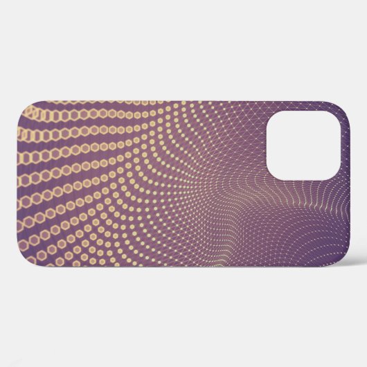 Abstract polygonal space low poly dark background  Case-Mate iPhoneケース (裏面 (横))