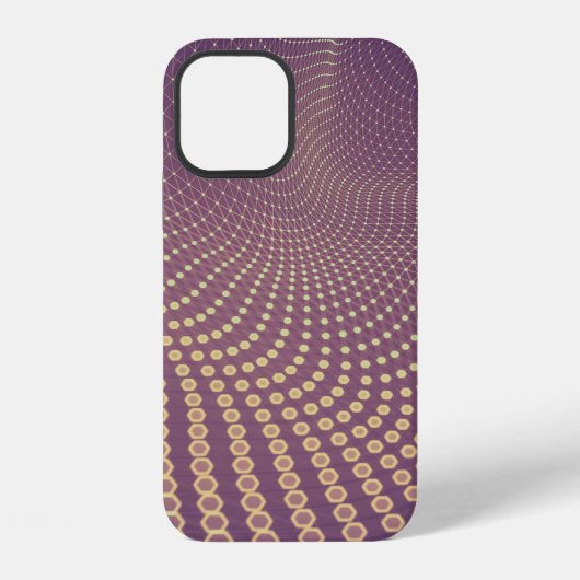 Abstract polygonal space low poly dark background iPhoneケース (裏面)