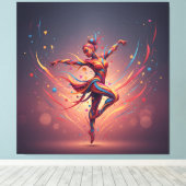 Abstract Pop Art Dancer  キャンバスプリント (インサイチュ (ウッドフロア))