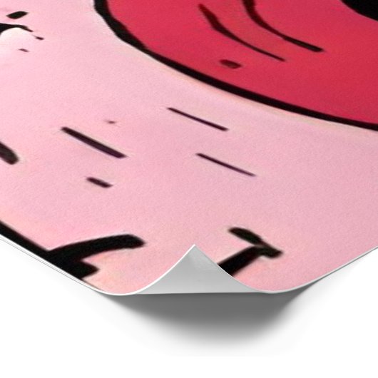 Abstract Pop Art Faces – Modern Doodle Expression ポスター (角)