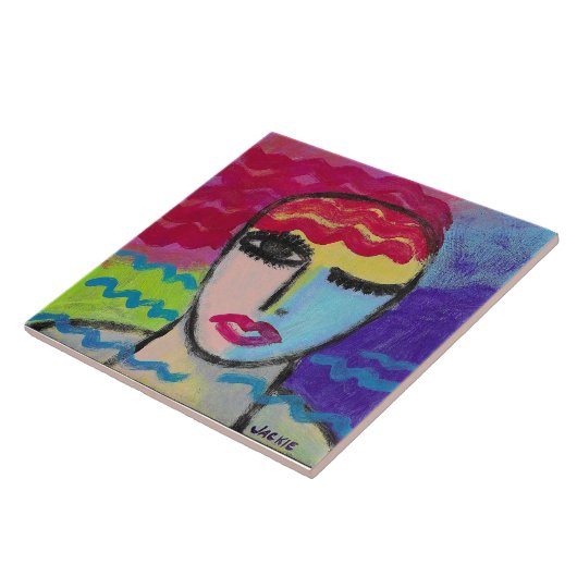 Abstract Portrait of a Red Head タイル (側面)