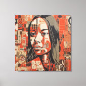 Abstract Portrait of a Woman キャンバスプリント (正面)