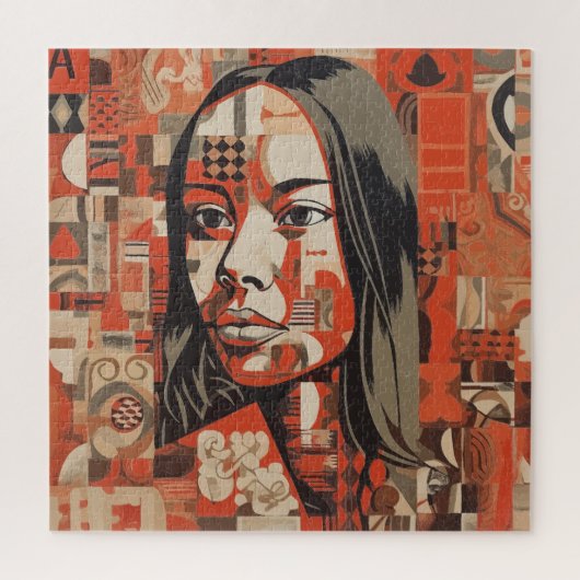 Abstract Portrait of a Woman ジグソーパズル (縦)