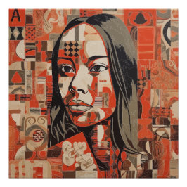 Abstract Portrait of a Woman ポスター