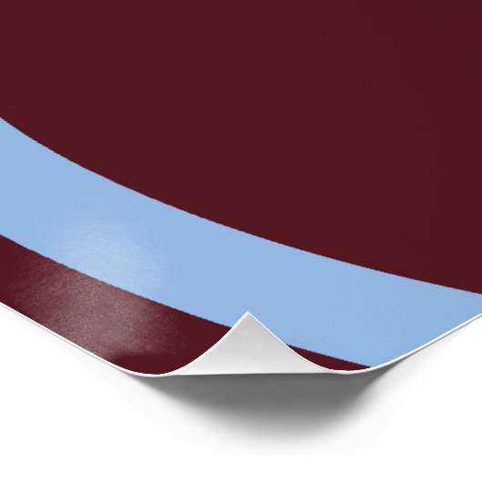 Abstract Poster – Blue Lines Burgundy ポスター (コーナー)