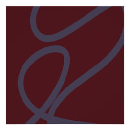 Abstract Poster – Dark Lines on Burgundy ポスター