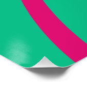 Abstract Poster – Red Lines on Green ポスター (コーナー)