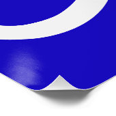 Abstract Poster – White Lines on Blue ポスター (コーナー)