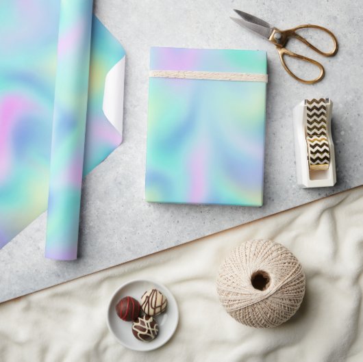 Abstract Pretty Pastel Swirls Pattern ラッピングペーパー (クラフト)