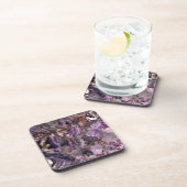 Abstract purple Amethyst Quartz, purple granite コースター (右側)
