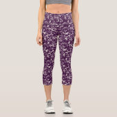 Abstract Purple Capris for Any Occasion カプリレギンス (正面)