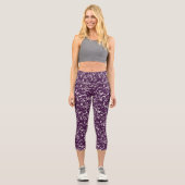 Abstract Purple Capris for Any Occasion カプリレギンス (正面)
