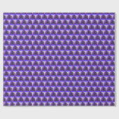 Abstract Purple Cube Block Pattern ラッピングペーパー (フラット)