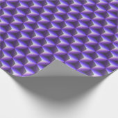 Abstract Purple Cube Block Pattern ラッピングペーパー (角)