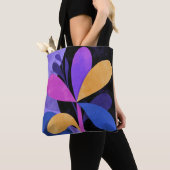Abstract Purple Flower Tote Bag トートバッグ (クローズアップ)