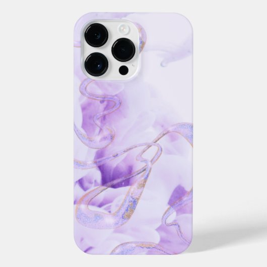 Abstract Purple Fluid Pattern iPhone 14 Pro Max Co iPhoneケース (裏面)