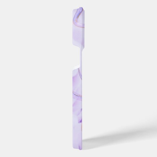 Abstract Purple Fluid Pattern iPhone 14 Pro Max Co iPhoneケース (右側面)